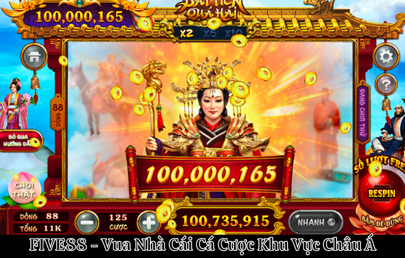 quay hũ Bát tiên quá hải Five88